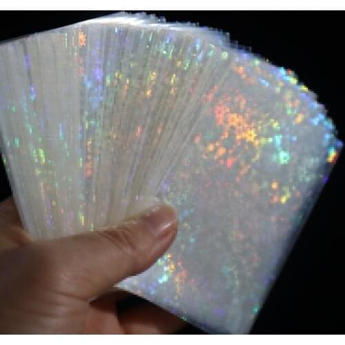 100pcs Little Star Laser Flashing Card Film Holographic Idol Photo Card Sleeves Tarot YGO Super Trading Card Protector Cover