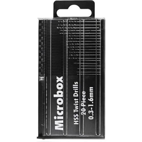 20pcs 0.3-1.6mm Titanium Coated Twist Drill Bits HSS Woodworking Tool Set Professional Drilling Tools