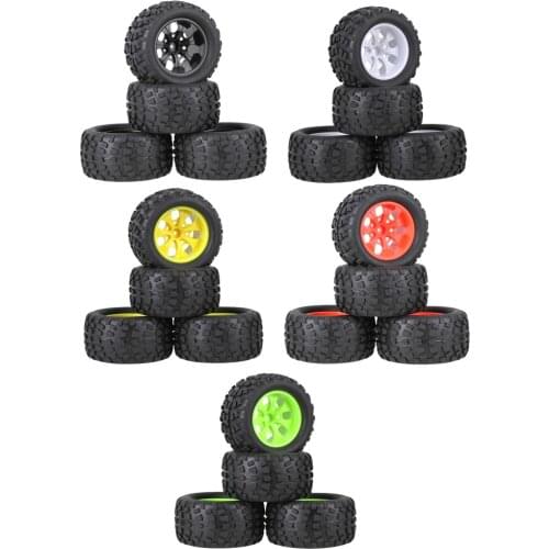 4x 125mm RC Rubber Tire for HSP 94111 94188 88040 1/10 Model Monster Truck Off Road Auto Spare Parts