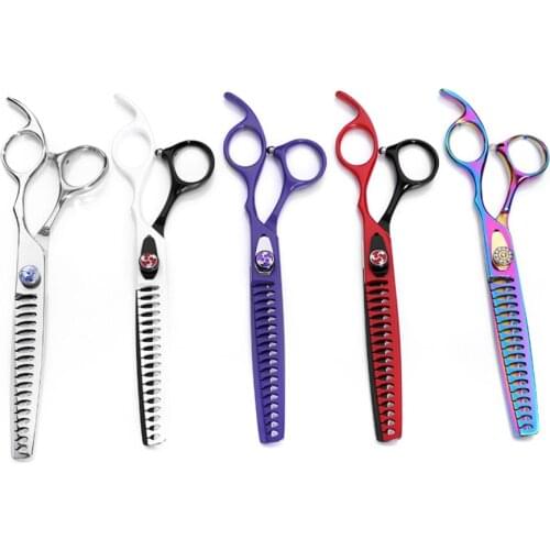 7inch Pet Grooming Scissor Dog Hair Clipper Trimmer Thinning Shear Sharp Edge Scissors For Dogs Animal Barber Cutting Tool