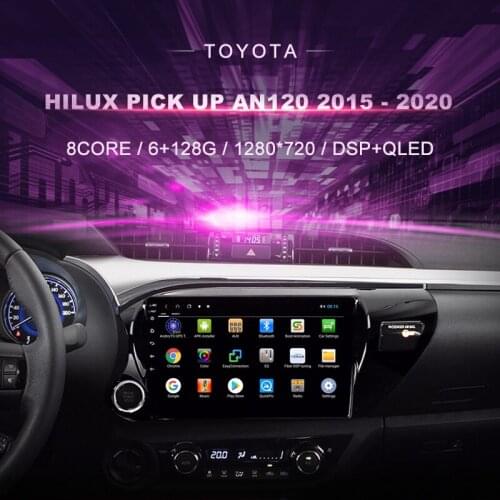 Car DVD For Toyota Hilux Pick Up AN120 2015 - 2020 Car Radio Multimedia Video Player Navigation GPS Android 10.0 Double Din