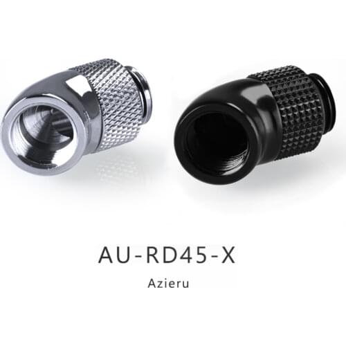 Azieru AU-RD45-X silver/black water cooling 45 degree swivel joint Water Cooling