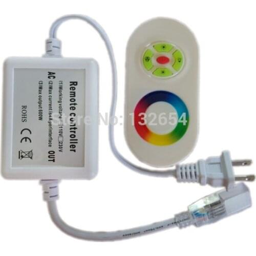 AC110V 220V 3 circuits 600W Touch Remote control wireless High watt RGB LED Controller FOR LED Strip Light Rope