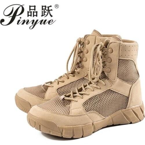 Special forces Tactical Desert Combat outdoor Male ankle Mens track military Boots Men Shoes 2020 summer Army work