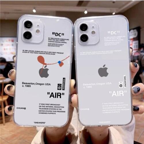 Hot Off Sports Shoes Brand Phone Case For Iphone 12 Mini 11 X XS Max XR 7 8 6 6S Plus Sneakers ins White Label Soft TPU Cover