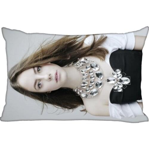 Custom Pillowcase Kaya Scodelario rectangle Zipper Pillow Throw Pillow Case Cover 45x35cm(One Side) Printed