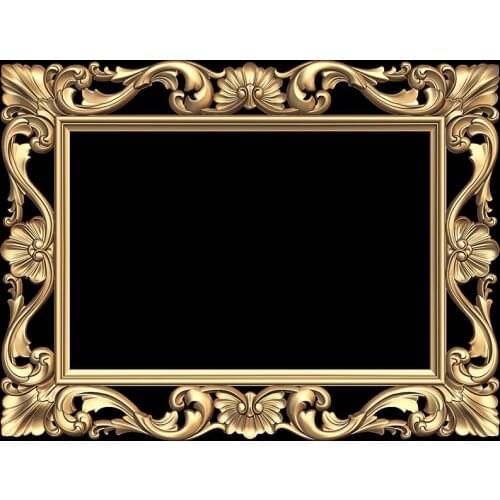 Digital file frame 3d model relief for cnc carving engraving in STL file format artcam aspire -14 decor frame