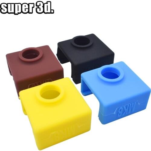 3D Printer Parts MK7 MK8 MK9 Protective Silicone Sock Cover Case+Heater Block for Extruder Hot End CR10/10S Tronxy X3 print head