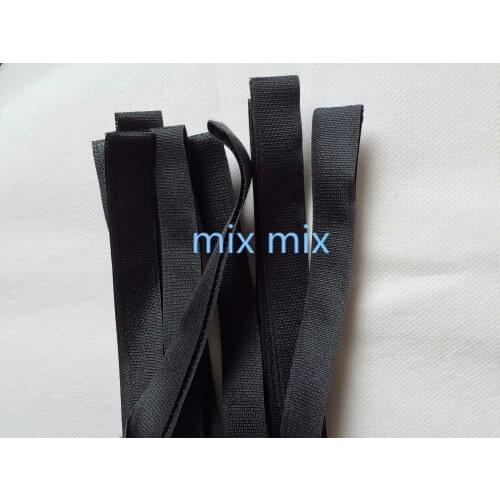 Fixmee 50 PCS 2X 60CM 23.6" Black Hook and Loop Reusable Fastening Wrap Strap cable ties Organizer with Plastic Buckle End
