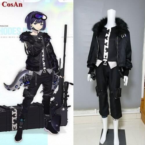 Hot Arknights Andreana Cosplay Costume RHODES ISLAND Fashion Black Battle Uniform Activity Party Role Play Clothing Custom-Make