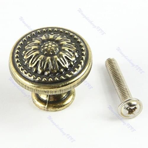 Hot Sell 2pcs/lot Retro 25x25mm Door Knob Handle Replacement For Bathroom Cupboard Closet Drawer