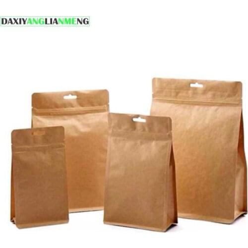 Coffee Beans/powder Bag Beans Kraft Paper 3d 50pcs 20x29cm+9cm +al Foil Ranging Role Gift Packaging