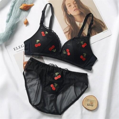 Backless Sexy Bra and Panty Sets Seamless Lace Bras Push Up Women Underwear Sets Briefs Wireless Lntimate Lingerie A B Cup