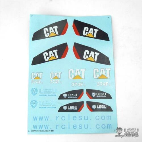 LESU RC 1/14 Carter 374 Excavator Model Truck Spare Parts DIY Decal TH15256-SMT5