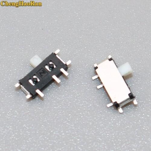 ChengHaoRan 10pcs Micro Slide Toggle Switch Miniature Horizontal Slide Switch SMD 7 Pin Mini Slide Switch 2Position On-OFF