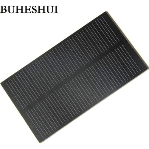 BUHESHUI 1W 5V 200MA Solar Cell Module Monocrystalline PET Solar Panel DIY Solar Charger Education Kits 107*61MM 2pcs/lot