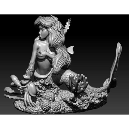 60mm Resin Model Kits Mermaid With Base Unpainted No Color RW-150