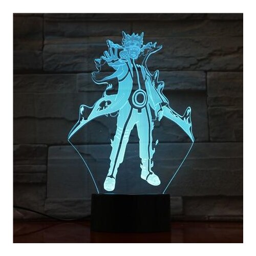 Naruto Kyuubi Anime 3D Night Light LED Manga Lamp Naruto Shippuden Home Decoration Lampara Gifts Lampe Bedside Decor Light Cute