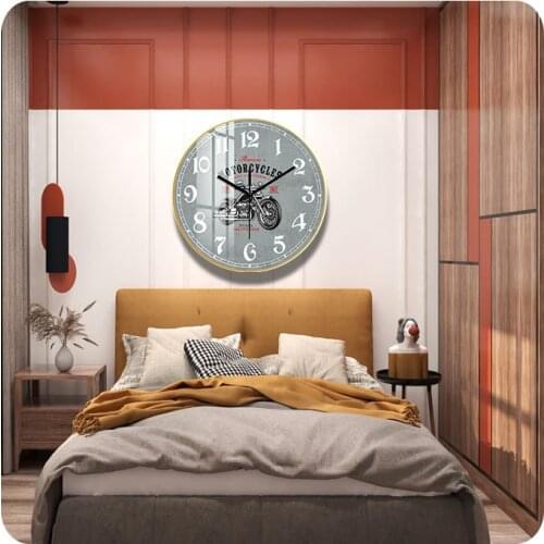 12 inch home wall clock American style living room retro clock bar restaurant crystal porcelain clock