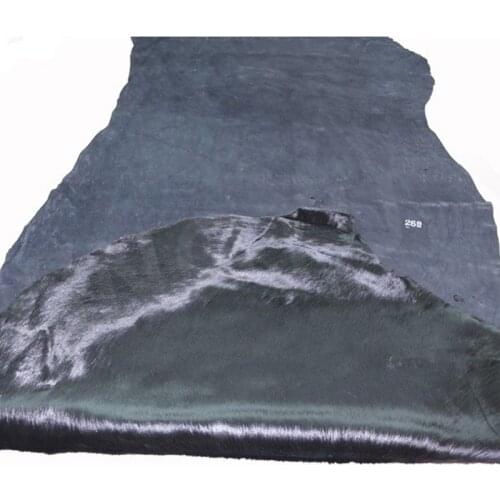 Agenuineon Real Cow Skin Fur Fabric By The Yard 30 Square Feet Black Soft Calf Hair Leather Pelt For Cushion/Furniture