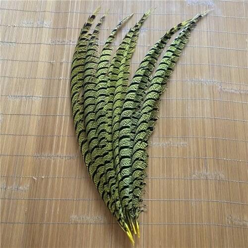 Natural Yellow Pheasant Feathers 28-40inches /70-100CM Accessories Wedding Dancers Carnival Crafts DIY Decoration Plumas