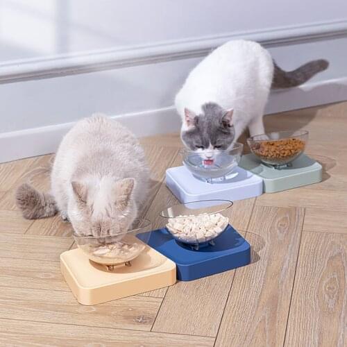 Non-slip Cat Bowls For Small Dog Bowls With Stand Pet Food and Water Bowls Cat Supplies Dogs Feeders Pet Products