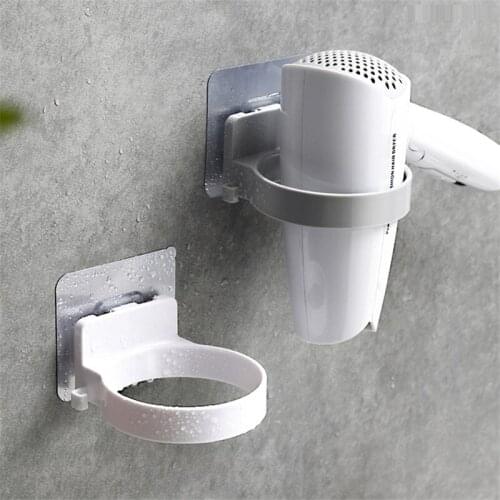 Bathroom Shelf Storage Hooks High Quality ABS Wall-mounted Hair Dryer Stand Holder Rack Organizer Hairdryer Bathroom Accessories