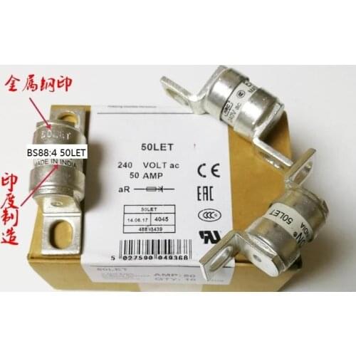 Fuse 240V BS88:4 25LET 25A 32LET 32A 35LET 35A 50LET 50A 63LET 63A 80LET 80A 100LET 100A 125LET 125A 160LET 160A 180LETa 180A