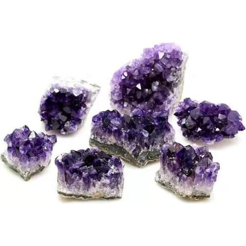 Natural Amethyst cluster quartz minerals stones and crystals healing for home decoration