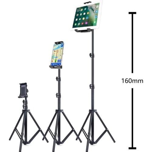 Tripod Floor Stand for iPad pro 12.9 air 2 3 4 60 To 160 cm Adjustable Tablet Mount for iPhone 12 mini pro promax mobile phone