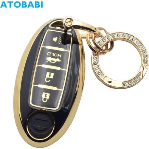 TPU Car Key Cases 4 Buttons Smart Remote Control Protector Cover For Nissan Sentra X-trail GTR Altima Maxima Rogue Armada Sunny