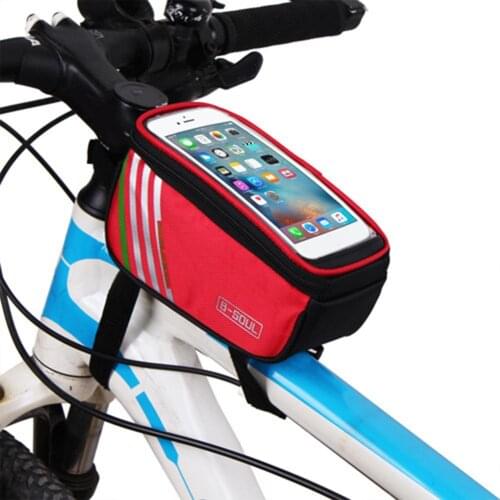 Outdoor Bike Frame Front Tube Storage Bag Waterproof Touch Screen Phone Pouch