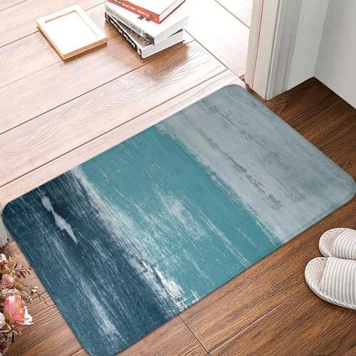 Reclaimed Wood Blue Doormat Carpet Mat Rug Polyester Anti-slip Floor Decor Bath Bathroom Kitchen Living Room 40x60