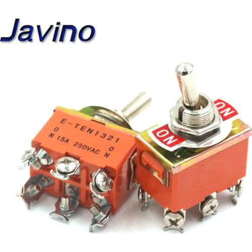 Power Switch E-TEN1321 15A 250V AC 6PIN ON-ON 12mm Toggle Switch / Rocker Switch