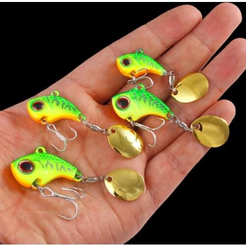 WALK FISH 1PCS Rotating Metal VIB vibration Bait Spinner Spoon Fishing Lures 9g 13g 16g 22g Jigs Trout Winter Fishing Hard Baits