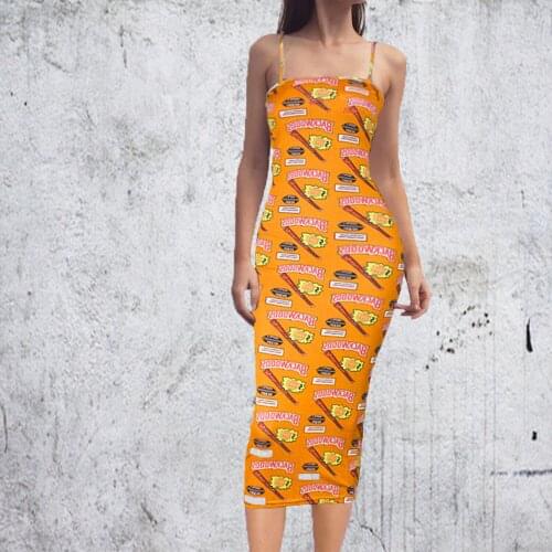 Wantmove Casual Dress Sexy Blackwoods Panda Print Spaghetti Strips Bodycon Club Dress Home Service For Women DZ022