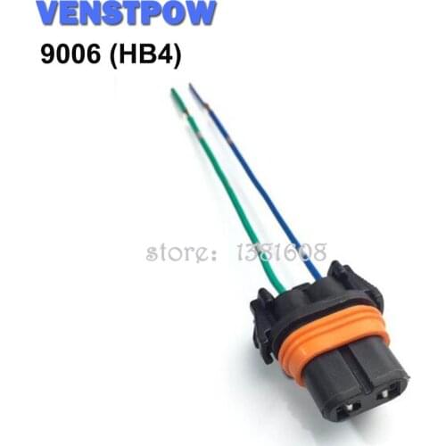1PC Car 9006(HB4) Headlight Bakelite Bulb Holder Fog Lamp Socket with 11.50cm Wire