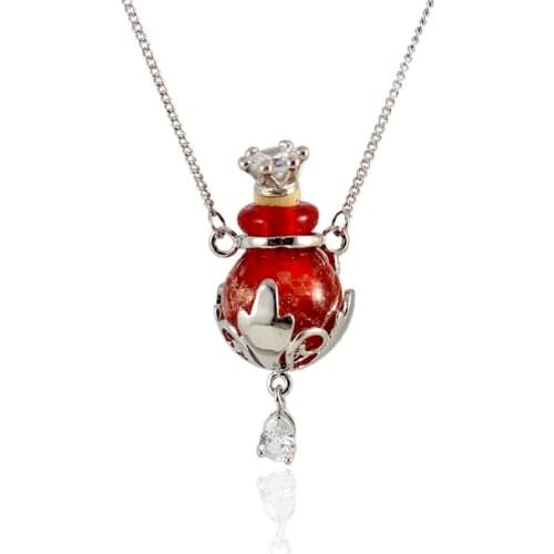 1PC Murano Glass Perfume Bottle Necklace Essential Oil Aromatherapy Bottle Pendant Necklace pendant necklace