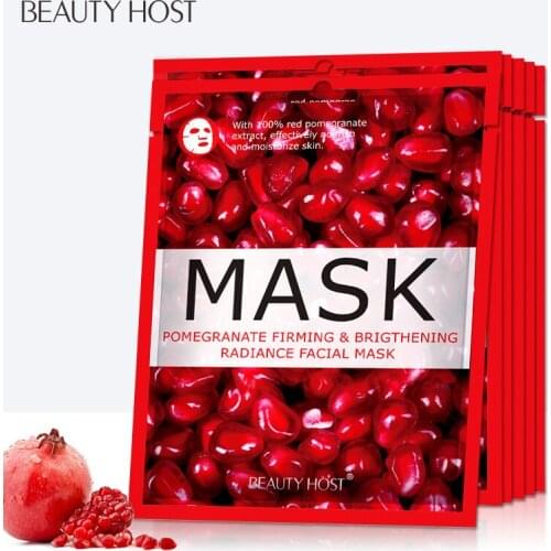 10PCS Pomegranate Cucumber Blueberry Grapefruit Whitening Brightening Moisturizing Fruit Facial Mask