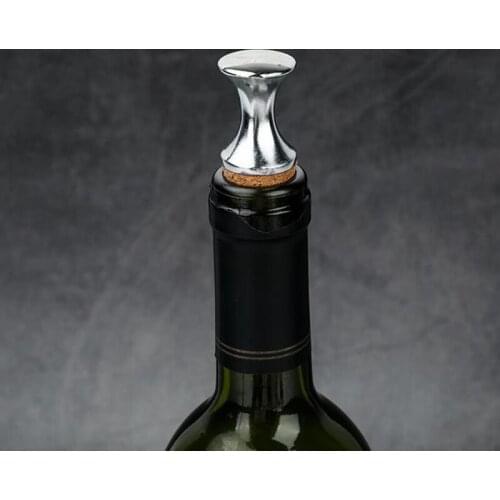 100pcs Stainless Steel Wine Stopper Vacuum Sealed Bottle Stoppers Reusable Cork Stopper Bar Accessories NO94