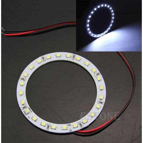 2Pcs 12V 24 SMD LED 80mm Angel Eyes Bright White Ring Car Light N84F