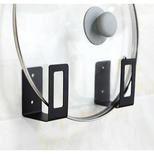 2Pcs Punch-Free Wall-Mounted Pot Lid Chopping Board Storage Rack Kitchen Tool