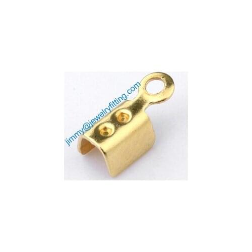 2013 jewelry findings Base metal foldover crimps for Cord Chain ends shipping free