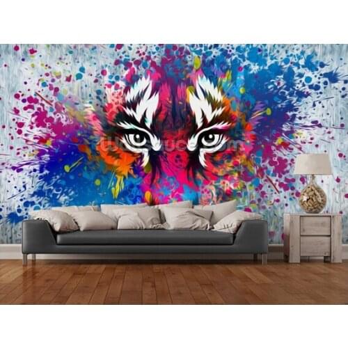 Custom retro wallpaper, Tiger Art,3D wallpaper for the living room bedroom kitchen wall wallpaper wall waterproof wallpaper