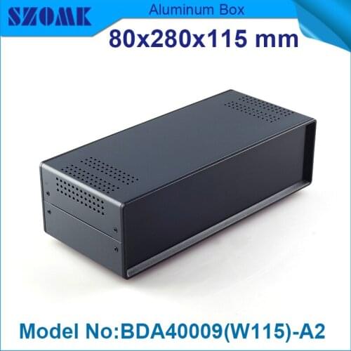 4 pcs/lot iron case amplifier 79x279x115 mm Black and white color with abs plastic panels and screws