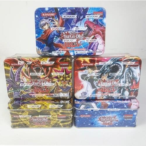 41pcs Iron Box No Repetition With Flash Yugioh Card English Card Muto Full Edition Collection Card Kids Toy Gift