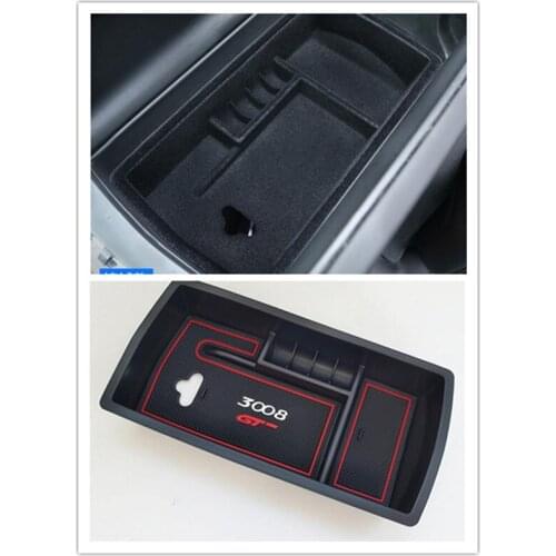 Accessories Central Storage Armrest Container Pocket Organizer Holder Box 1pcs for Peugeot 3008 GT 3008GT 2016 2017 2018