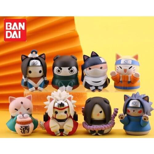 Anime Naruto Figures Cartoon NARUTO Cat Action Figure Toy Kawaii Kakashi Mini Cats Model Kitten Cute Decoration Kids Toy Gift