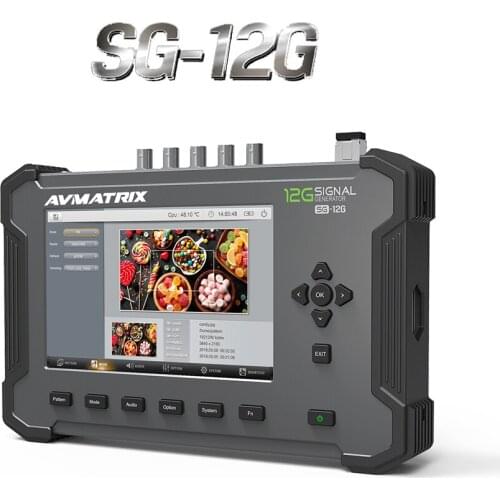 AVMATRIX SG-12G 12G-SDI Signal Generator With Pattern Measurement, Signal Compatibility, Audio Monitoring & Option Auxiliary