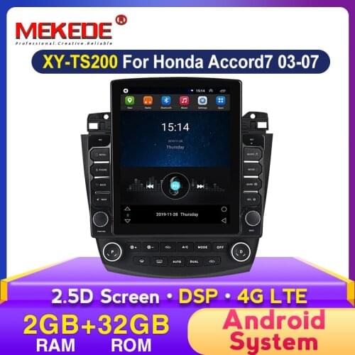 MEKEDE 2+32G Car Radio Multimedia Video Player For Honda Accord 7 2003-2007 4G WIFI GPS BT 2.5D screen